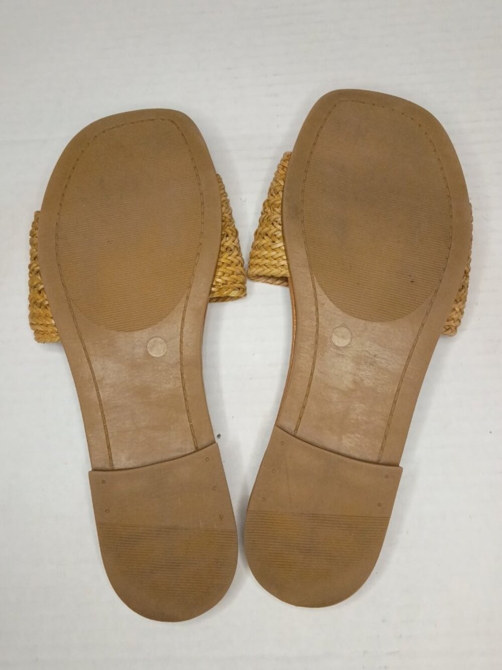 Fabio Maggenti Made in Italy Raffia Woven Slide Sandals Tan Women's Size 8–8.5 - Picture 7 of 9